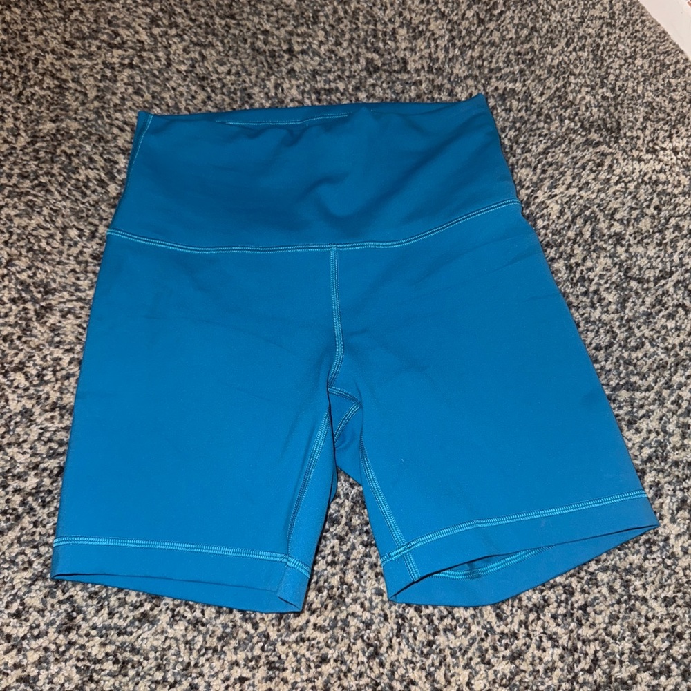 Women's Blue High-Waisted Shorts